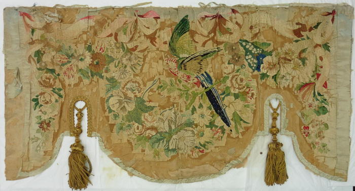 Silk pelmet - before