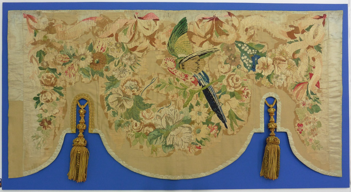 Silk pelmet - before